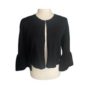 NWOT-CALVIN KLEIN-BLACK OPEN FRONT SWEATER-WOMENS SIZE LARGE